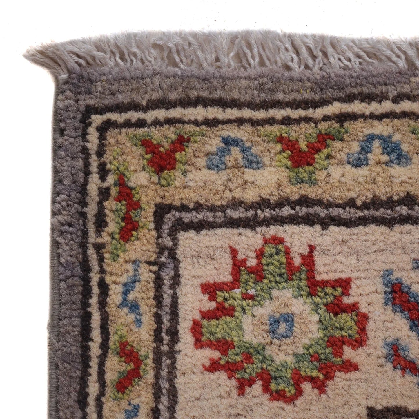 Grey Oriental Kazak Afghan Hand-knotted Runner (KK-210)