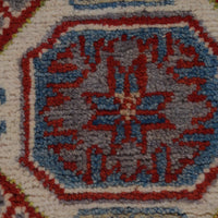 Grey Oriental Kazak Afghan Hand-knotted Runner (KK-210)