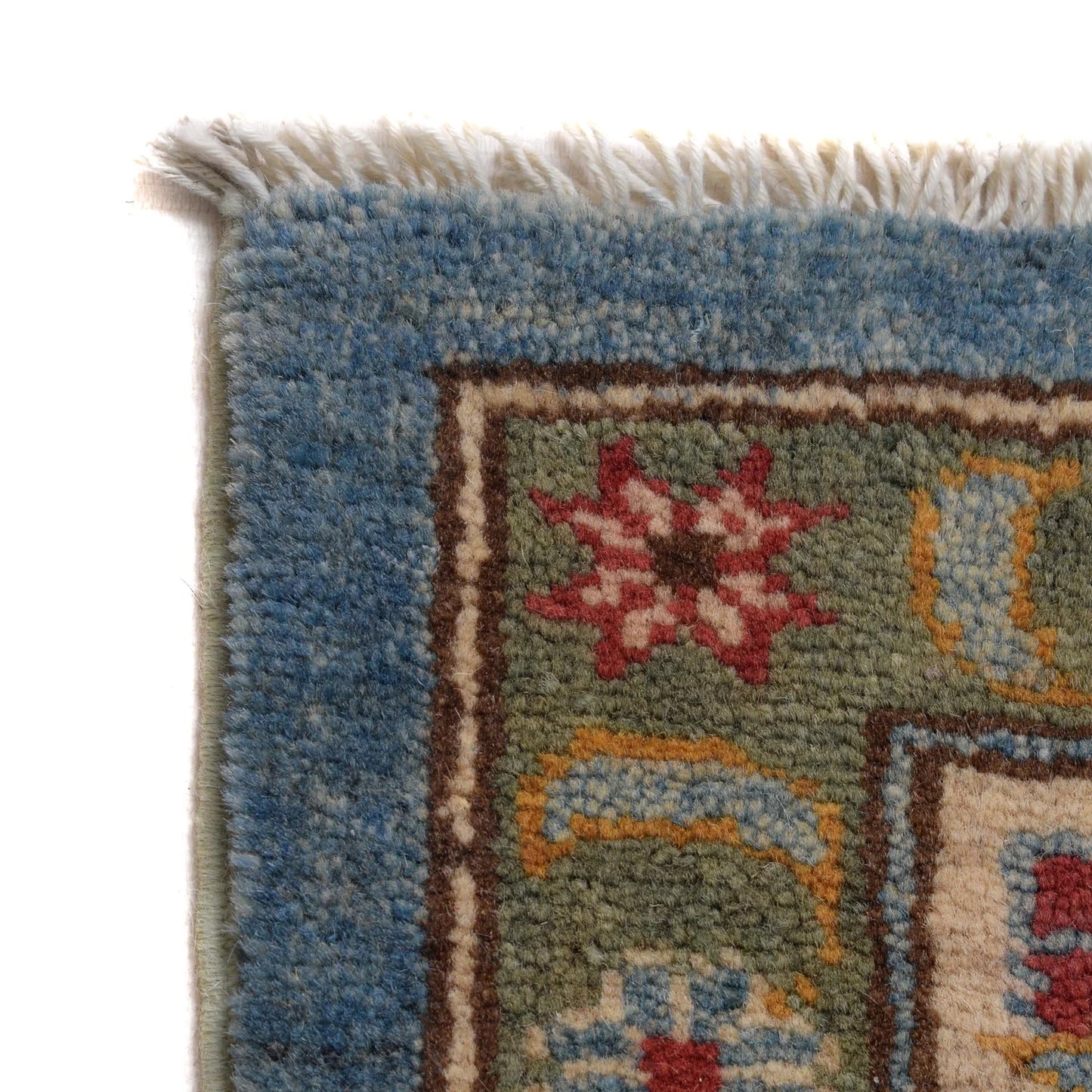 Blue  Oriental Kazak Afghan Hand-knotted Rug (KK-211)
