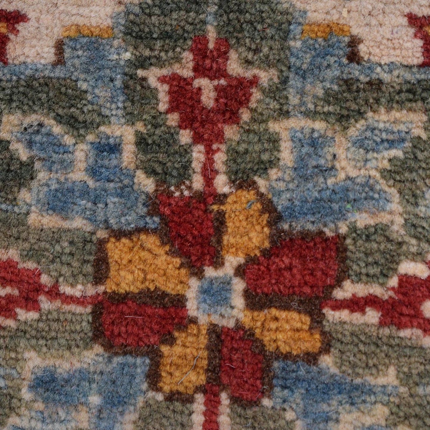 Blue  Oriental Kazak Afghan Hand-knotted Rug (KK-211)