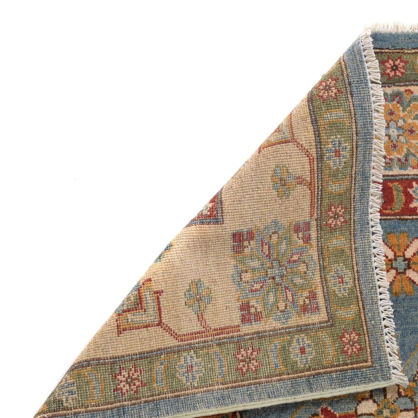 Blue  Oriental Kazak Afghan Hand-knotted Rug (KK-211)