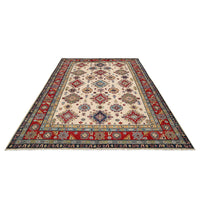 Ivory  Oriental Kazak Afghan Hand-knotted Rug (KK-213)