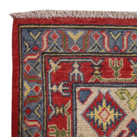 Red  Oriental Kazak Afghan Hand-knotted Rug (KK-214)