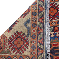 Blue Oriental Kazak Afghan Hand-knotted Rug (KK-217)