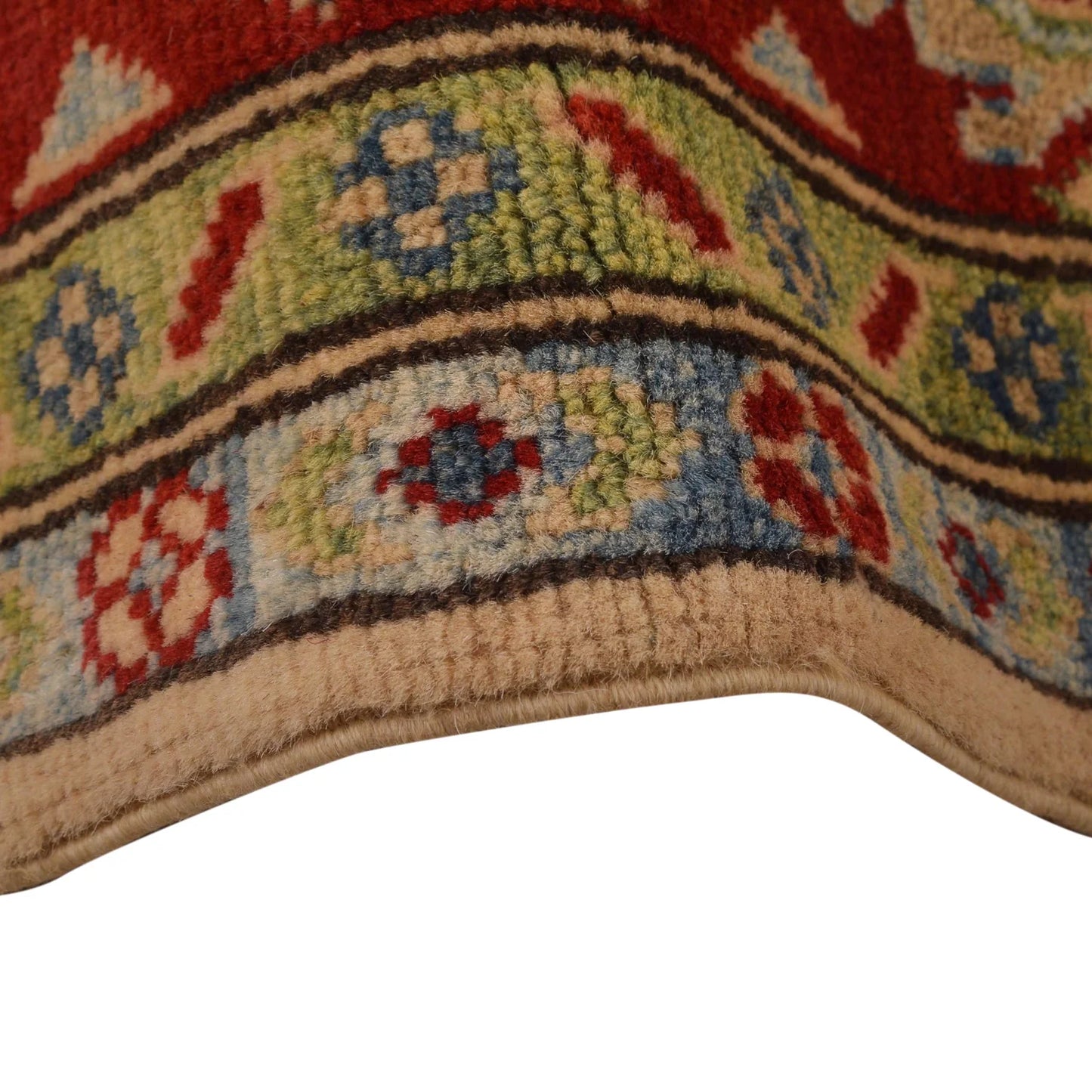 Ivory Oriental Kazak Afghan Hand-knotted Rug (KK-218)