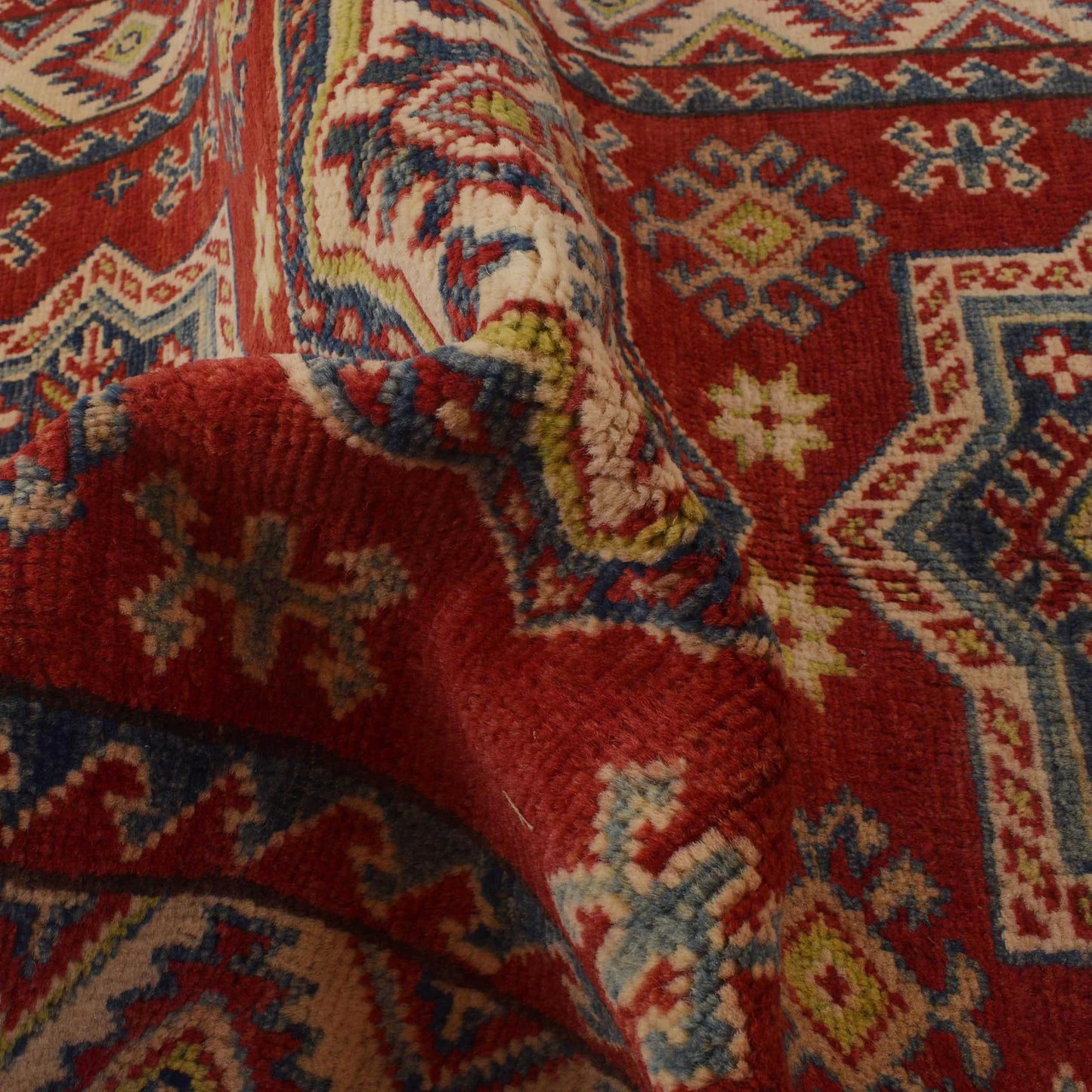 Red Oriental Kazak Afghan Hand-knotted Rug (KK-223)