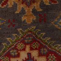 Grey Oriental Kazak Afghan Hand-knotted Rug (KK-224)
