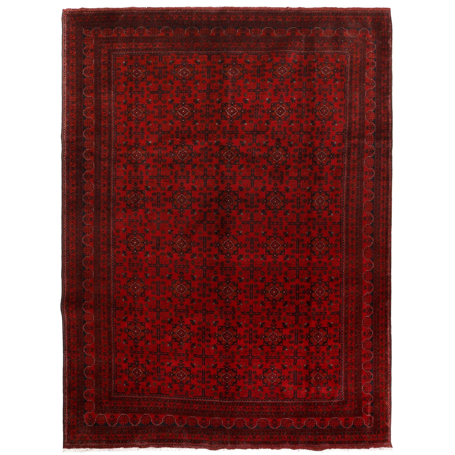 Red Khal Mohammadi Afghan Hand-knotted Rug (KM-401)