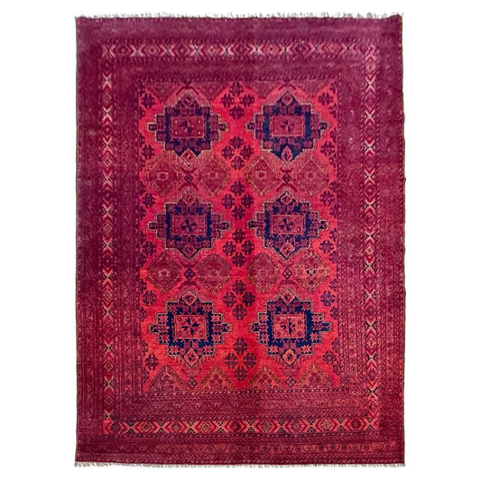 Red Khal Mohammadi Afghan Hand-knotted Rug (KM-403)