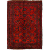 Red Khal Mohammadi Afghan Hand-knotted Rug (KM-410)