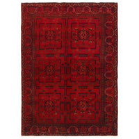 Red Khal Mohammadi Afghan Hand-knotted Rug (KM-412)
