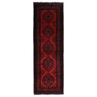 Red Khal Mohammadi Afghan Hand-knotted Runner (KM-414)