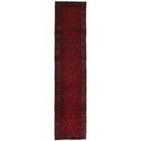 Red Khal Mohammadi Afghan Hand-knotted Runner (KM-415)