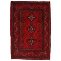 Red Khal Mohammadi Afghan Hand-knotted Rug (KM-418)