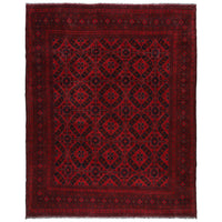 Red Khal Mohammadi Afghan Hand-knotted Rug (KM-421)