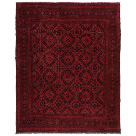Red Khal Mohammadi Afghan Hand-knotted Rug (KM-421)