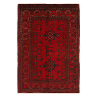 Red Khal Mohammadi Afghan Hand-knotted Rug (KM-424)
