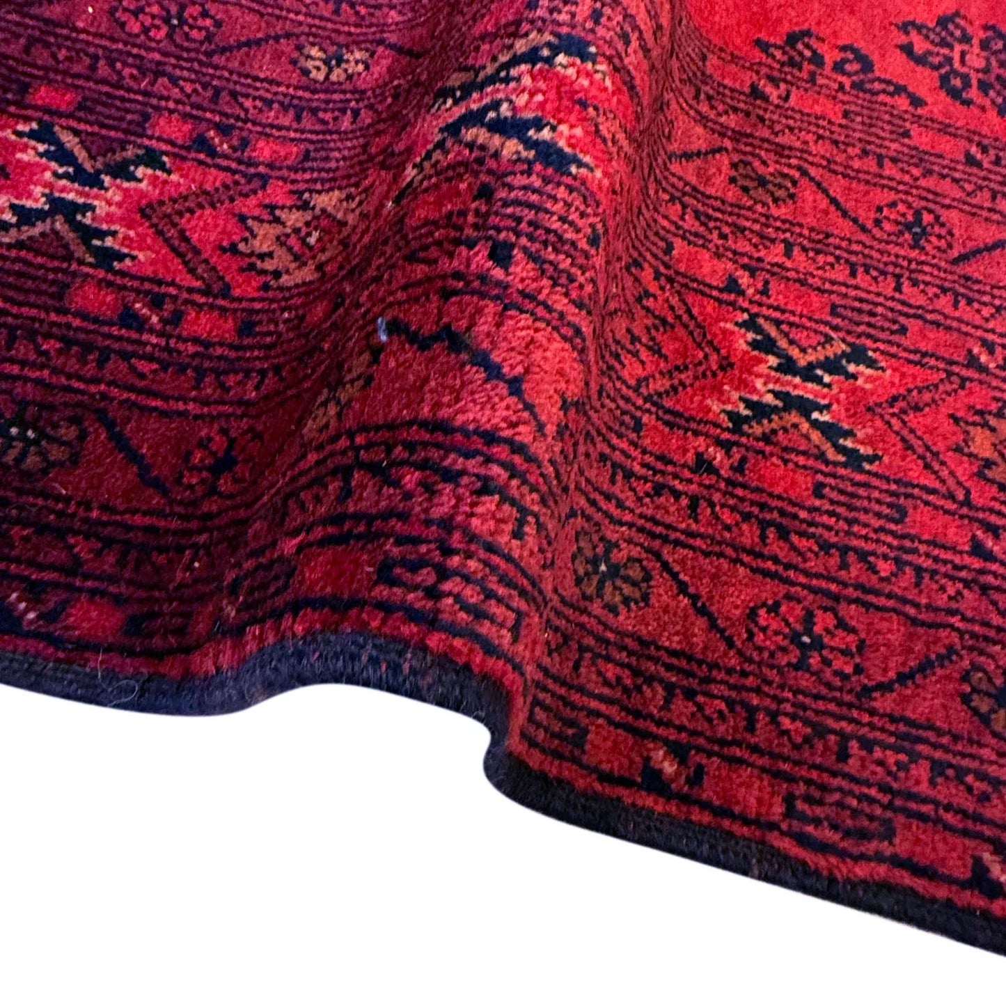 Red Khal Mohammadi Afghan Hand-knotted Rug (KM-403)