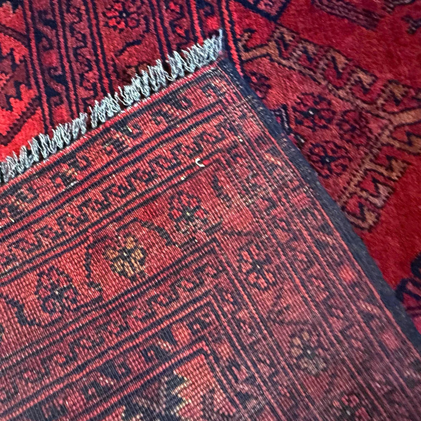 Red Khal Mohammadi Afghan Hand-knotted Rug (KM-403)