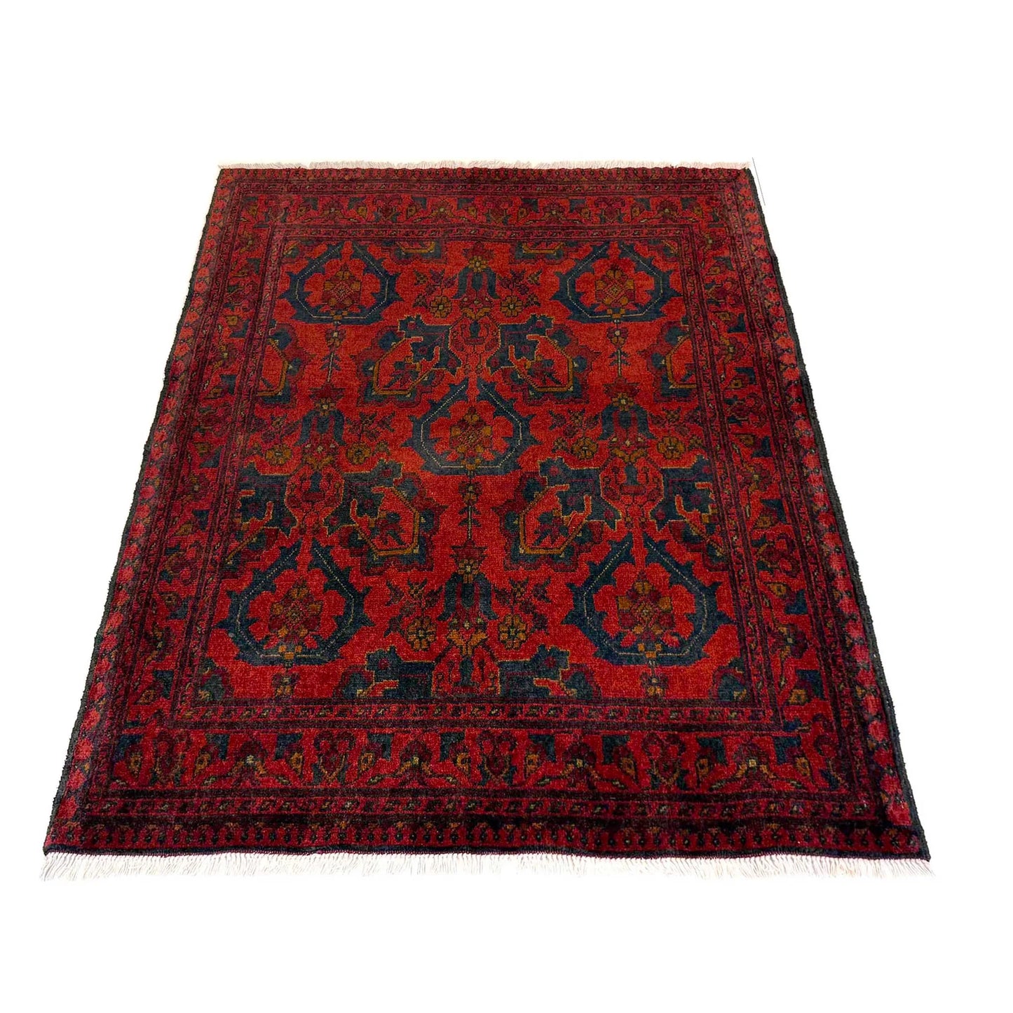 Red Khal Mohammadi Afghan Hand-knotted Rug (KM-404)