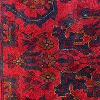 Red Khal Mohammadi Afghan Hand-knotted Rug (KM-404)