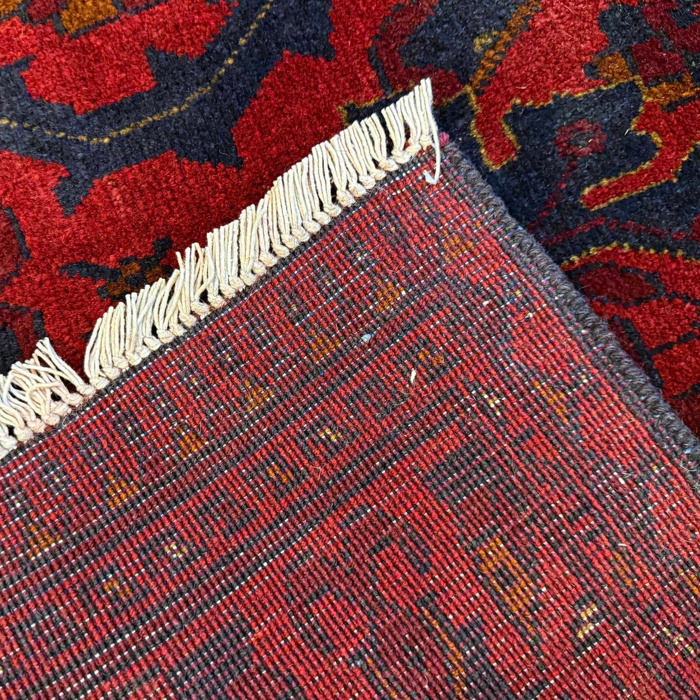 Red Khal Mohammadi Afghan Hand-knotted Rug (KM-404)