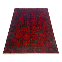 Red Khal Mohammadi Afghan Hand-knotted Rug (KM-405)