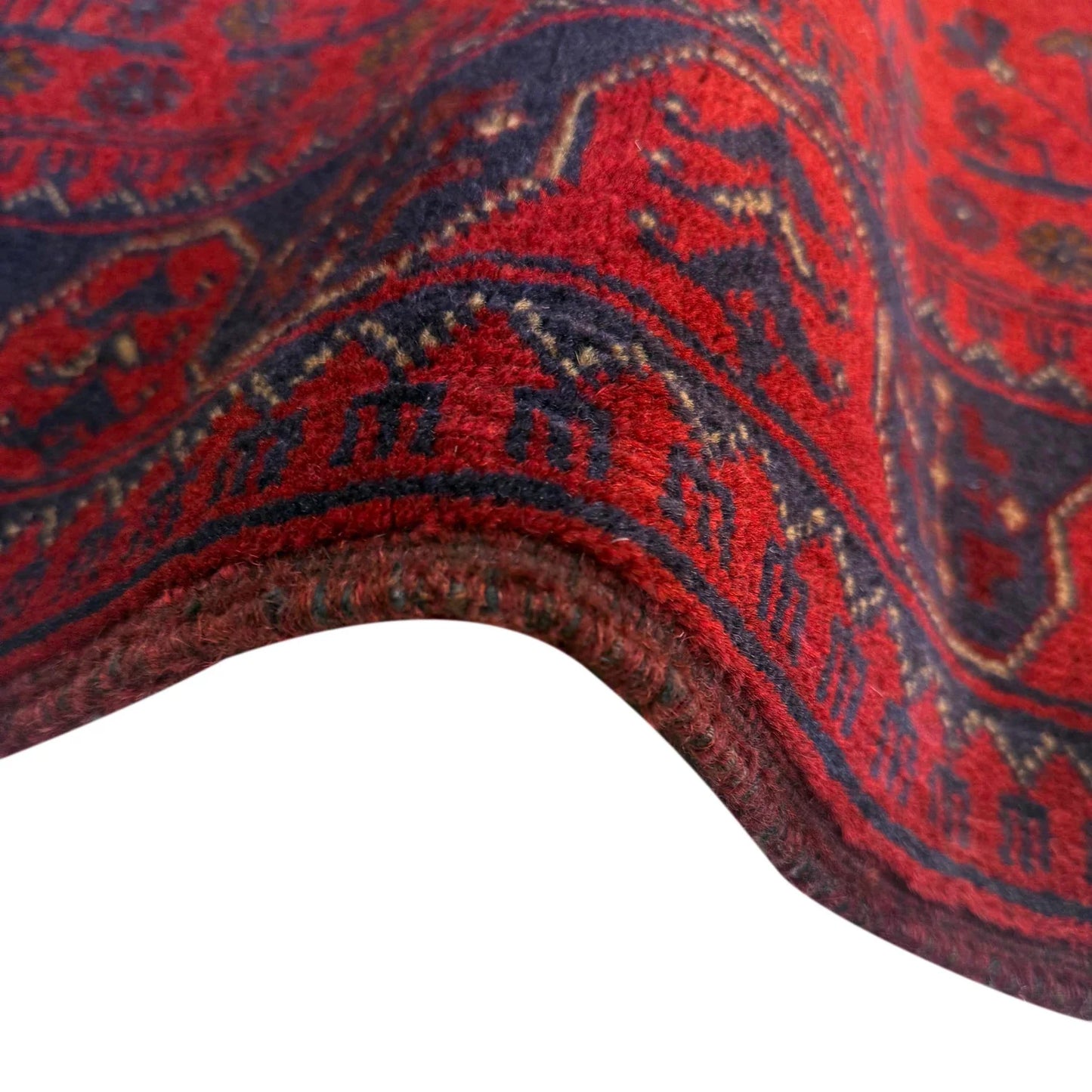 Red Khal Mohammadi Afghan Hand-knotted Rug (KM-405)