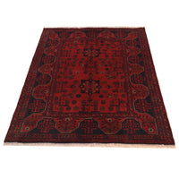 Red Khal Mohammadi Afghan Hand-knotted Rug (KM-406)