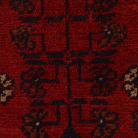 Red Khal Mohammadi Afghan Hand-knotted Rug (KM-406)