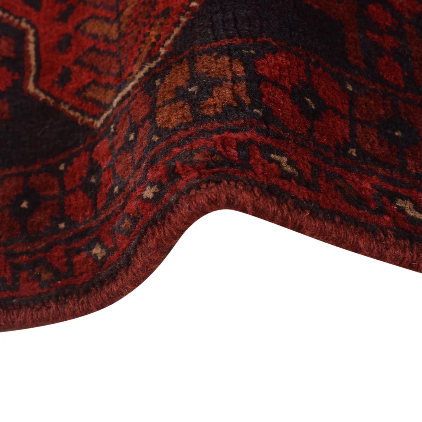 Red Khal Mohammadi Afghan Hand-knotted Rug (KM-406)