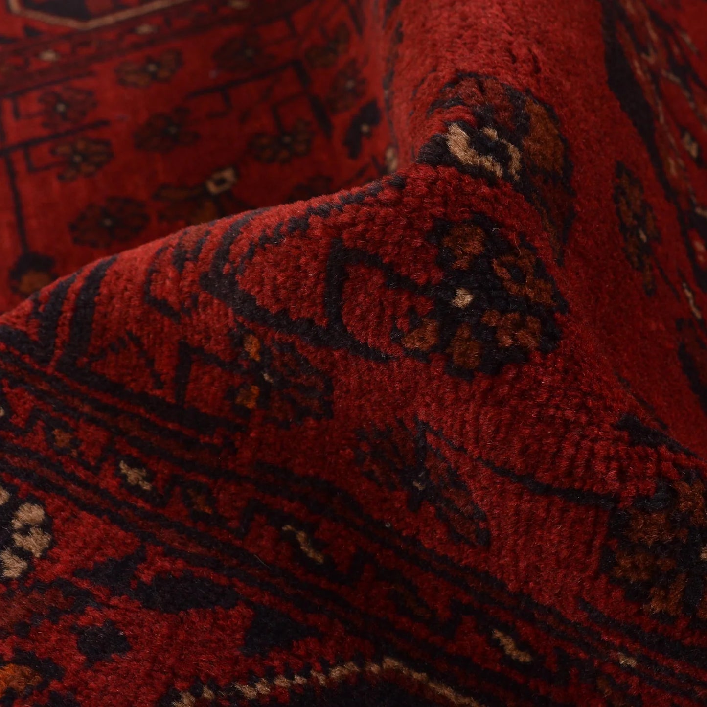 Red Khal Mohammadi Afghan Hand-knotted Rug (KM-406)