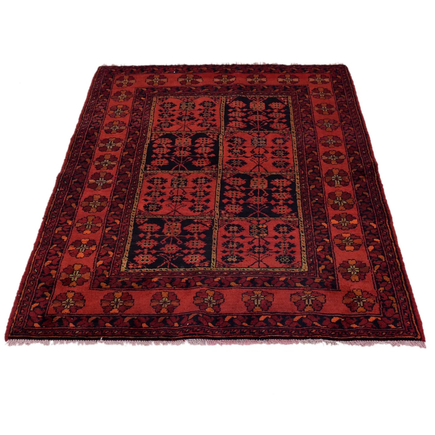 Red Khal Mohammadi Afghan Hand-knotted Rug (KM-407)