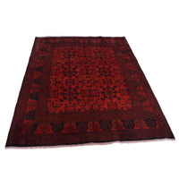 Red Khal Mohammadi Afghan Hand-knotted Rug (KM-409)