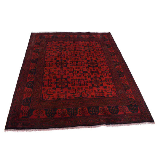 Red Khal Mohammadi Afghan Hand-knotted Rug (KM-409)