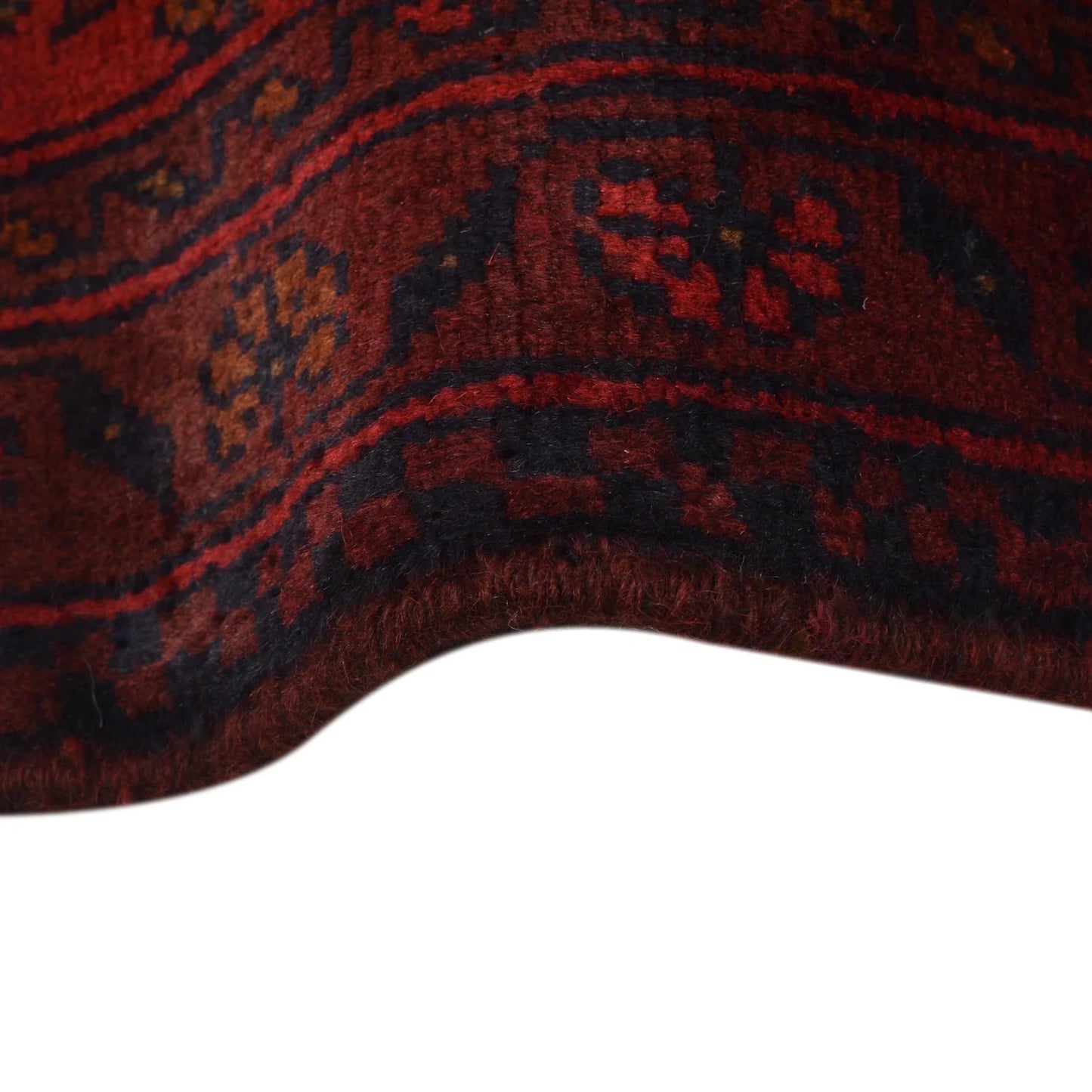 Red Khal Mohammadi Afghan Hand-knotted Rug (KM-409)