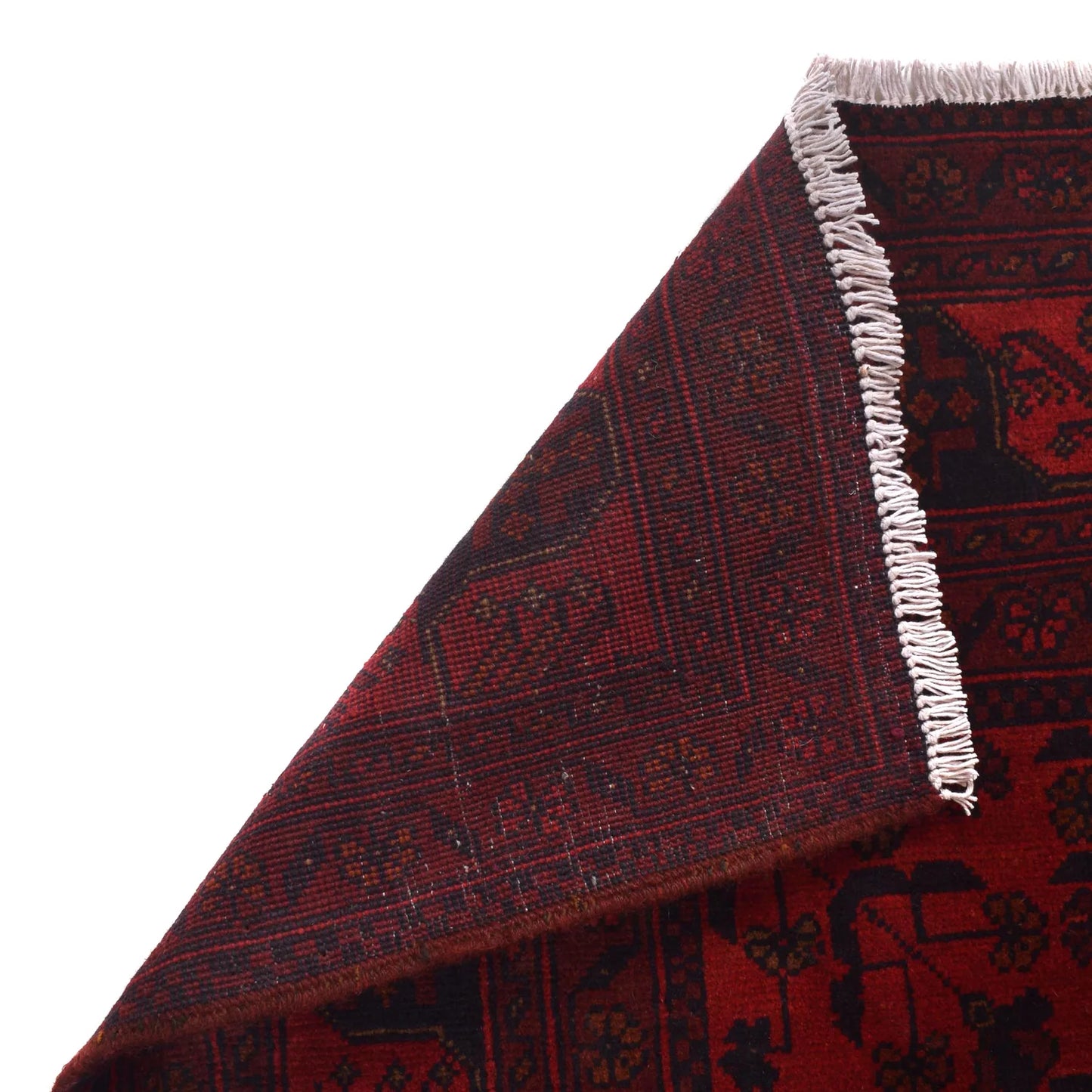 Red Khal Mohammadi Afghan Hand-knotted Rug (KM-409)