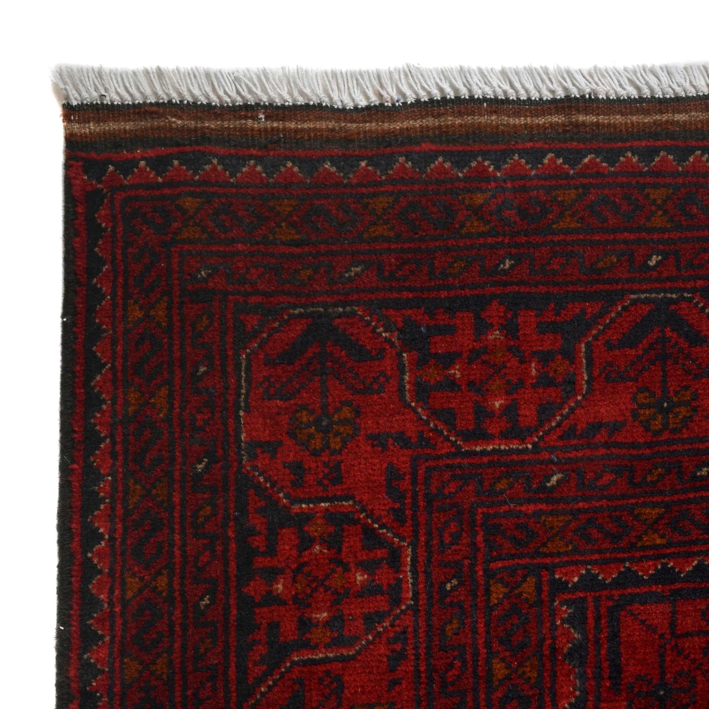 Red Khal Mohammadi Afghan Hand-knotted Rug (KM-410)