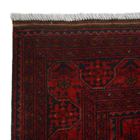 Red Khal Mohammadi Afghan Hand-knotted Rug (KM-410)