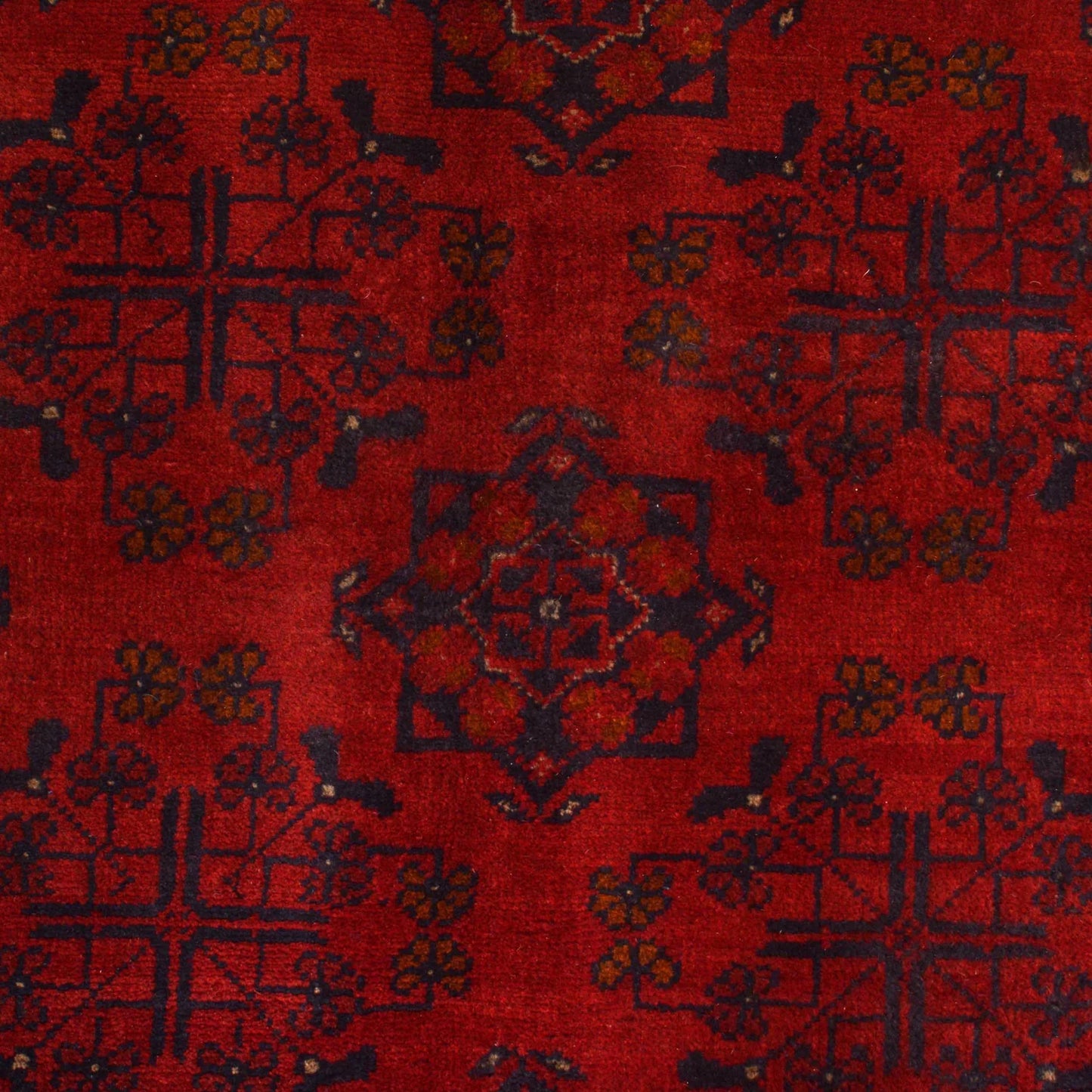 Red Khal Mohammadi Afghan Hand-knotted Rug (KM-410)