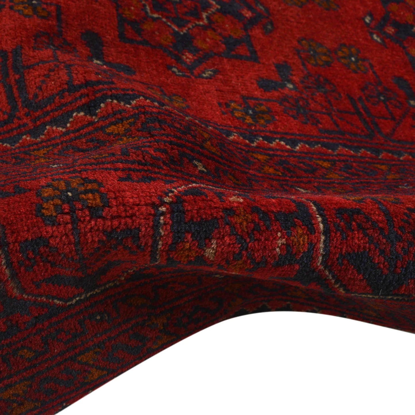 Red Khal Mohammadi Afghan Hand-knotted Rug (KM-410)