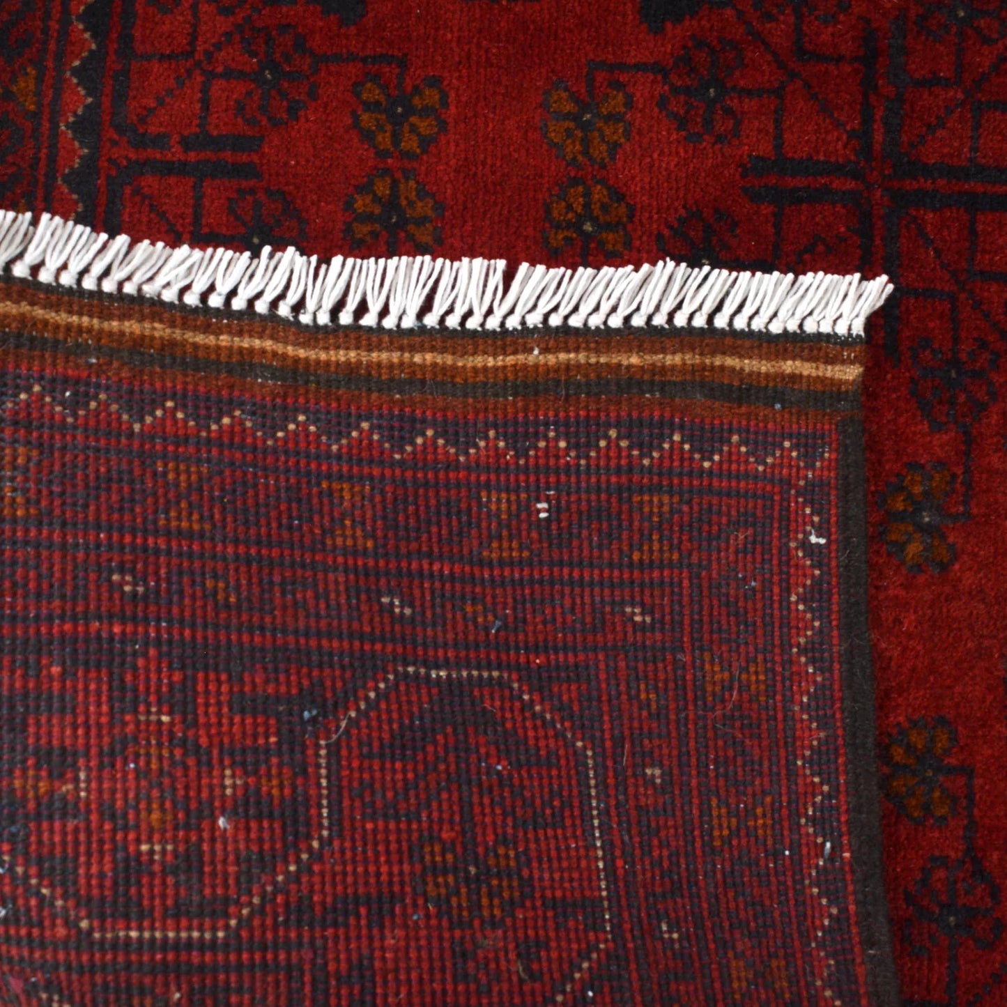 Red Khal Mohammadi Afghan Hand-knotted Rug (KM-410)
