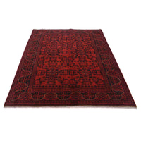 Red Khal Mohammadi Afghan Hand-knotted Rug (KM-411)