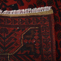Red Khal Mohammadi Afghan Hand-knotted Rug (KM-411)