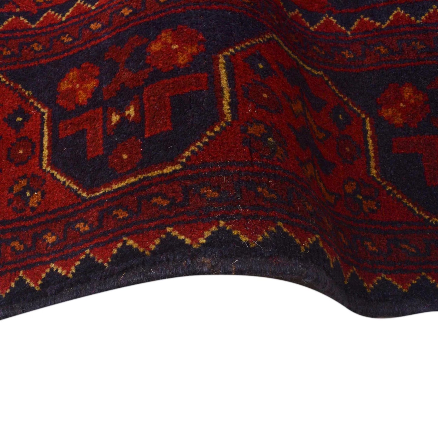 Red Khal Mohammadi Afghan Hand-knotted Rug (KM-413)