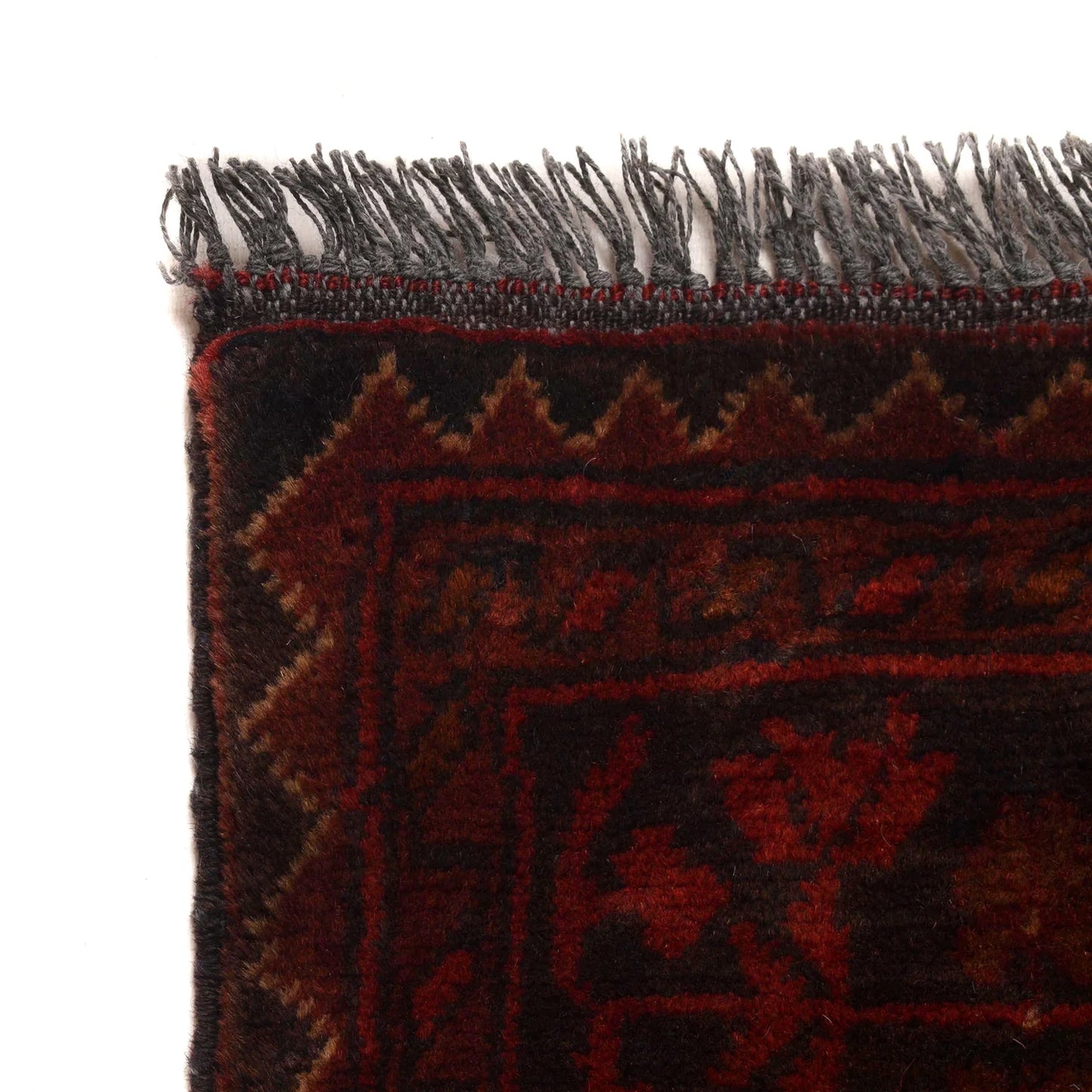 Red Khal Mohammadi Afghan Hand-knotted Runner (KM-416)