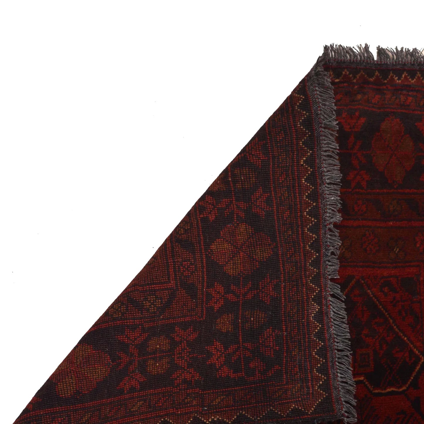 Red Khal Mohammadi Afghan Hand-knotted Runner (KM-416)