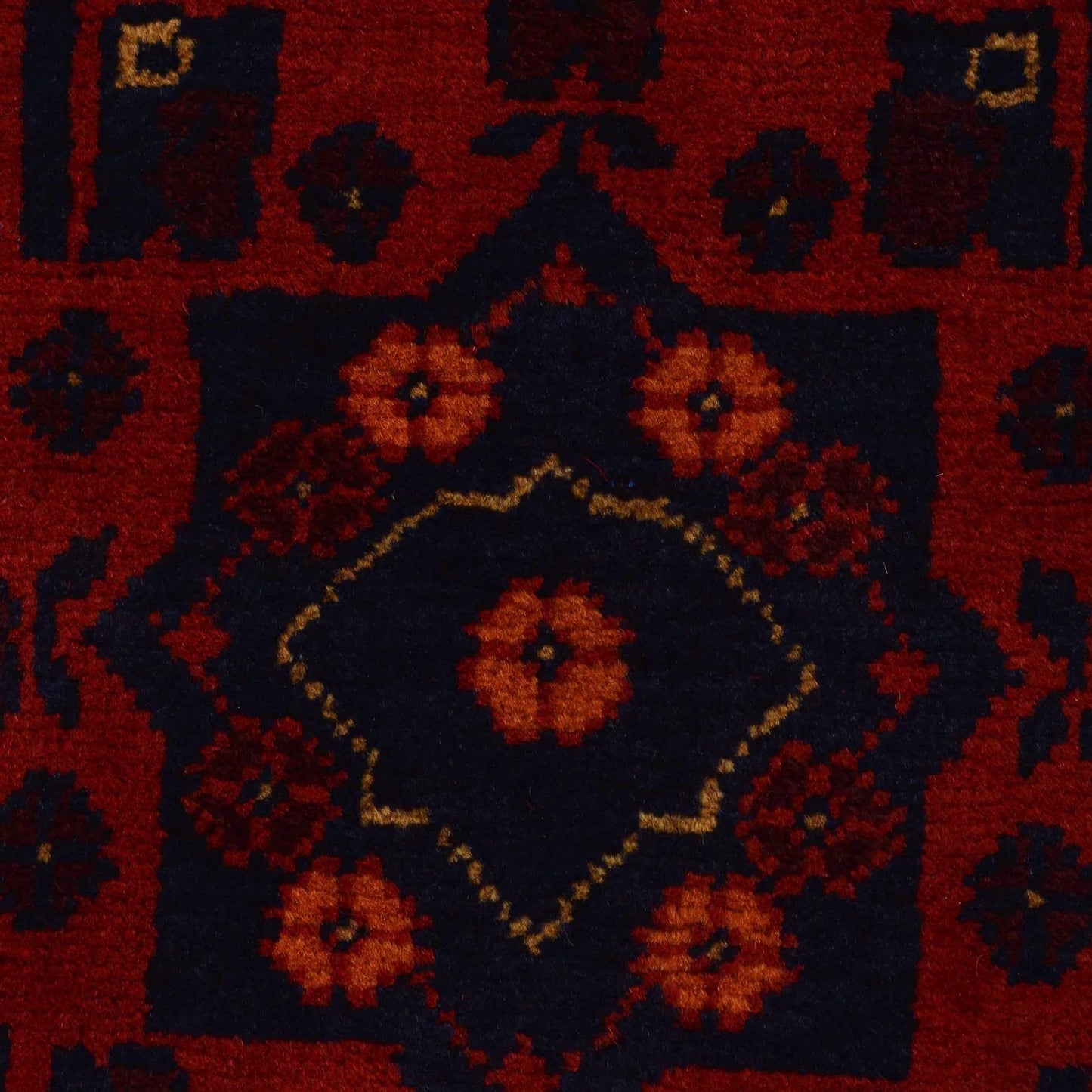 Red Khal Mohammadi Afghan Hand-knotted Runner (KM-417)