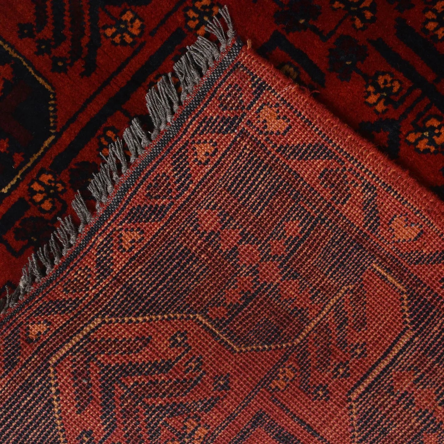 Red Khal Mohammadi Afghan Hand-knotted Runner (KM-417)