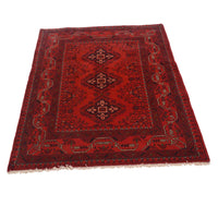 Red Khal Mohammadi Afghan Hand-knotted Rug (KM-418)